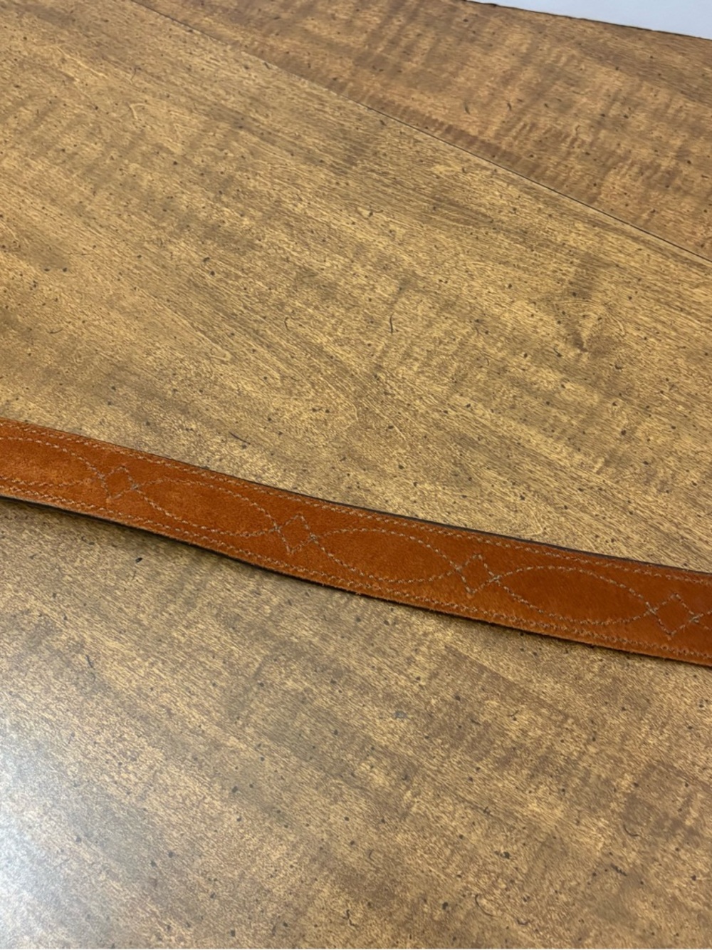 Bianchi Brown Leather Belt With Bear Belt Buckle Vintage Size 36 - Picture 7 of 12